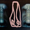 Nose neus nez, 37 cm x 70 cm, 2023-2024, oil on canvas 